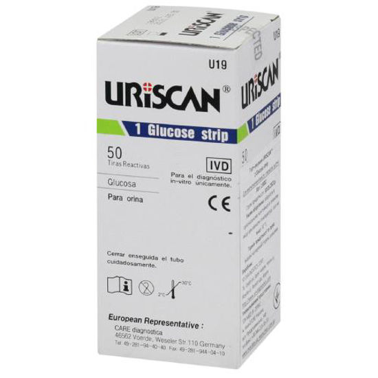 Тест-полоски для анализа мочи (глюкоза) Uriscan (Урискан) №50